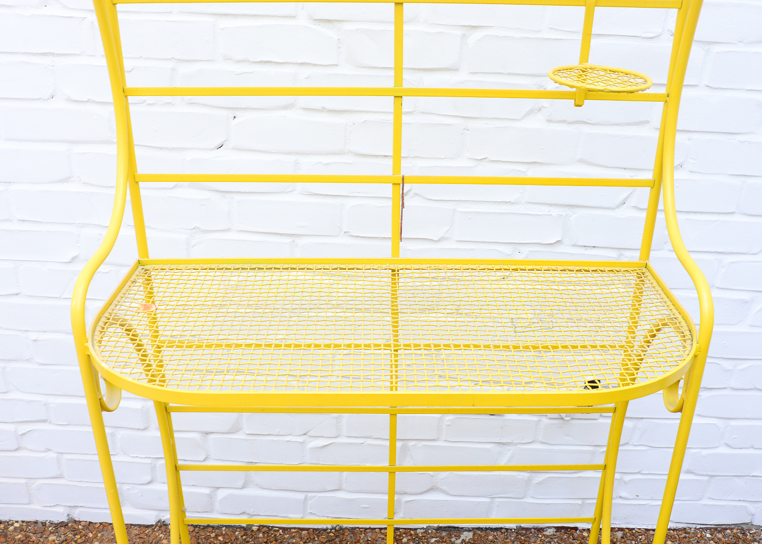 Yellow Metal Bakers Rack