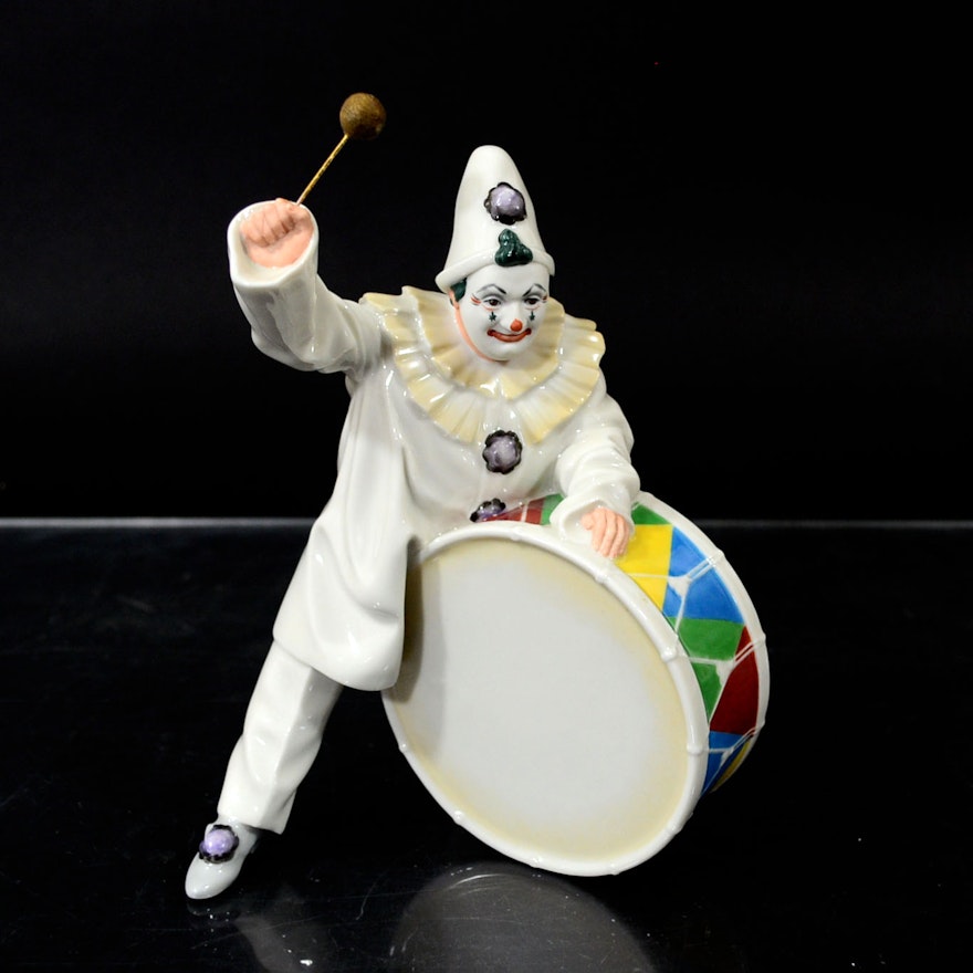 Limited Edition Hand Painted Hutschreuther Clown Figurine