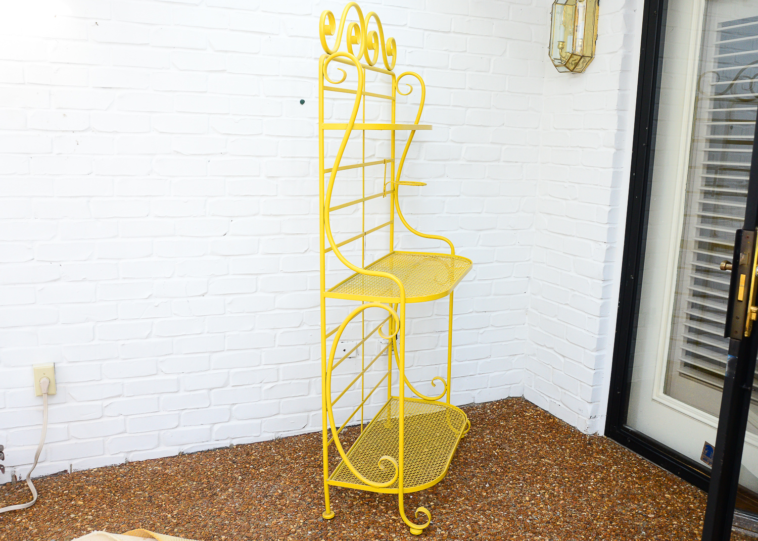 Yellow Metal Bakers Rack