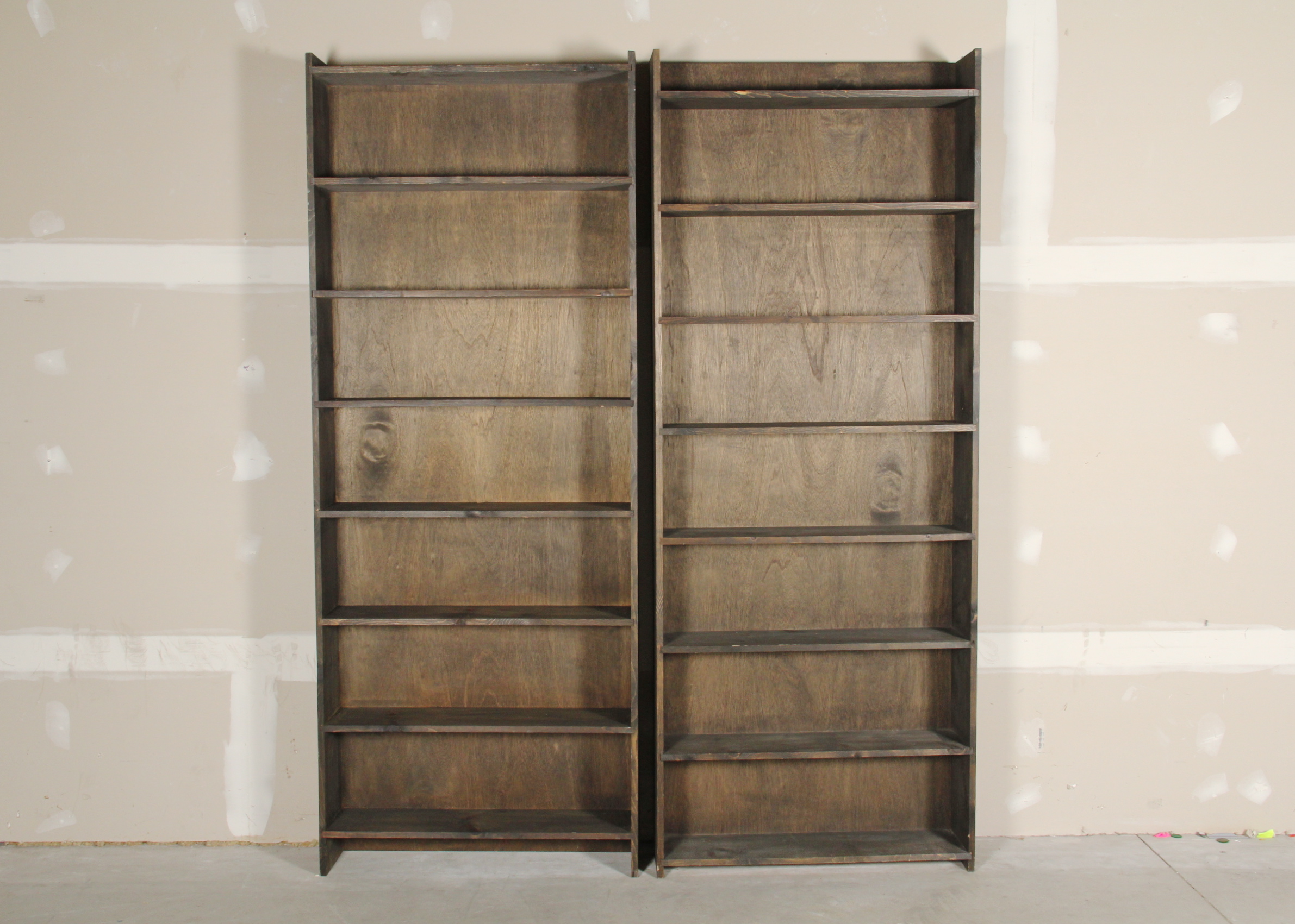 Pair of Rustic Bookshelves