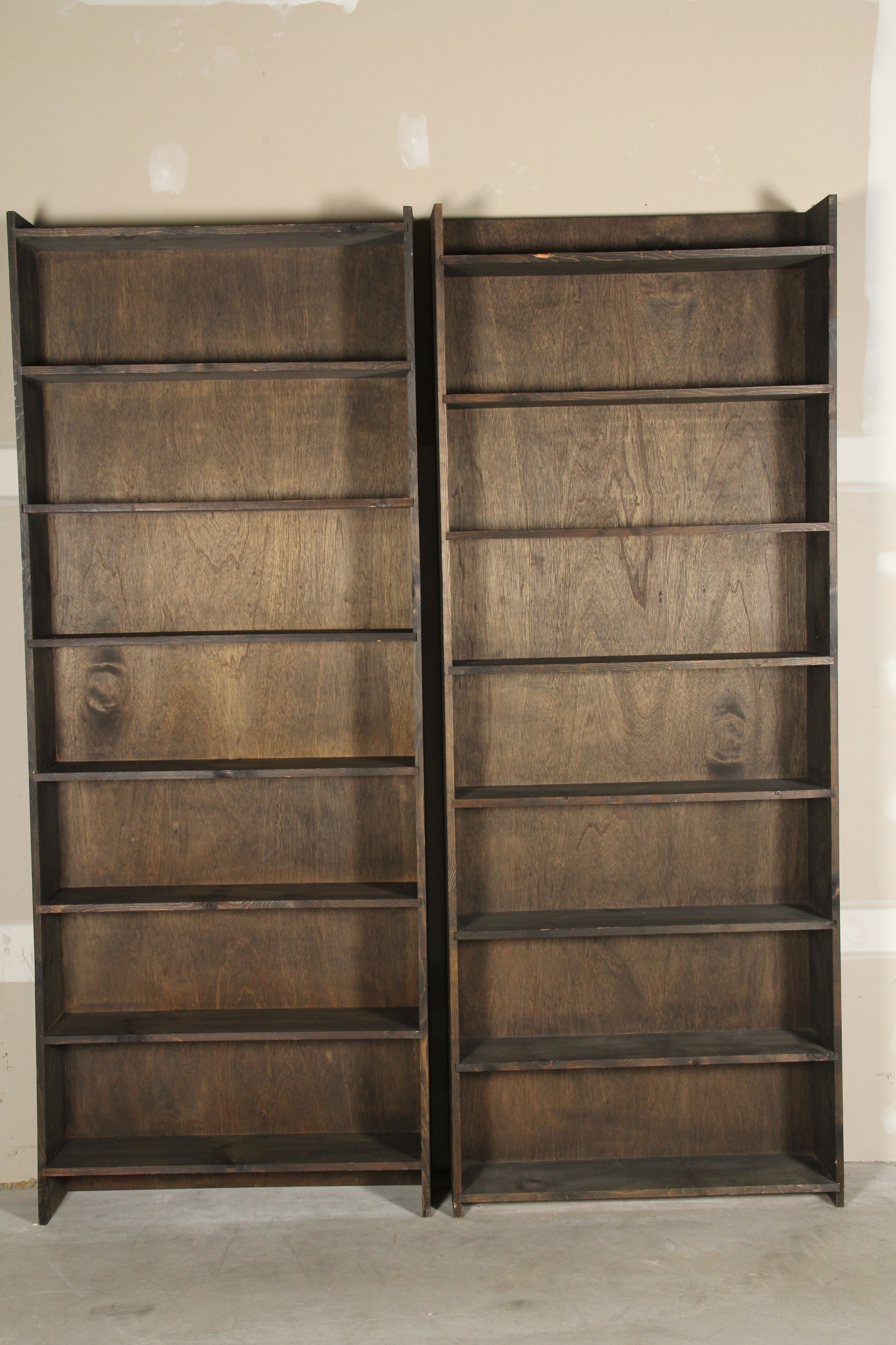 Pair of Rustic Bookshelves