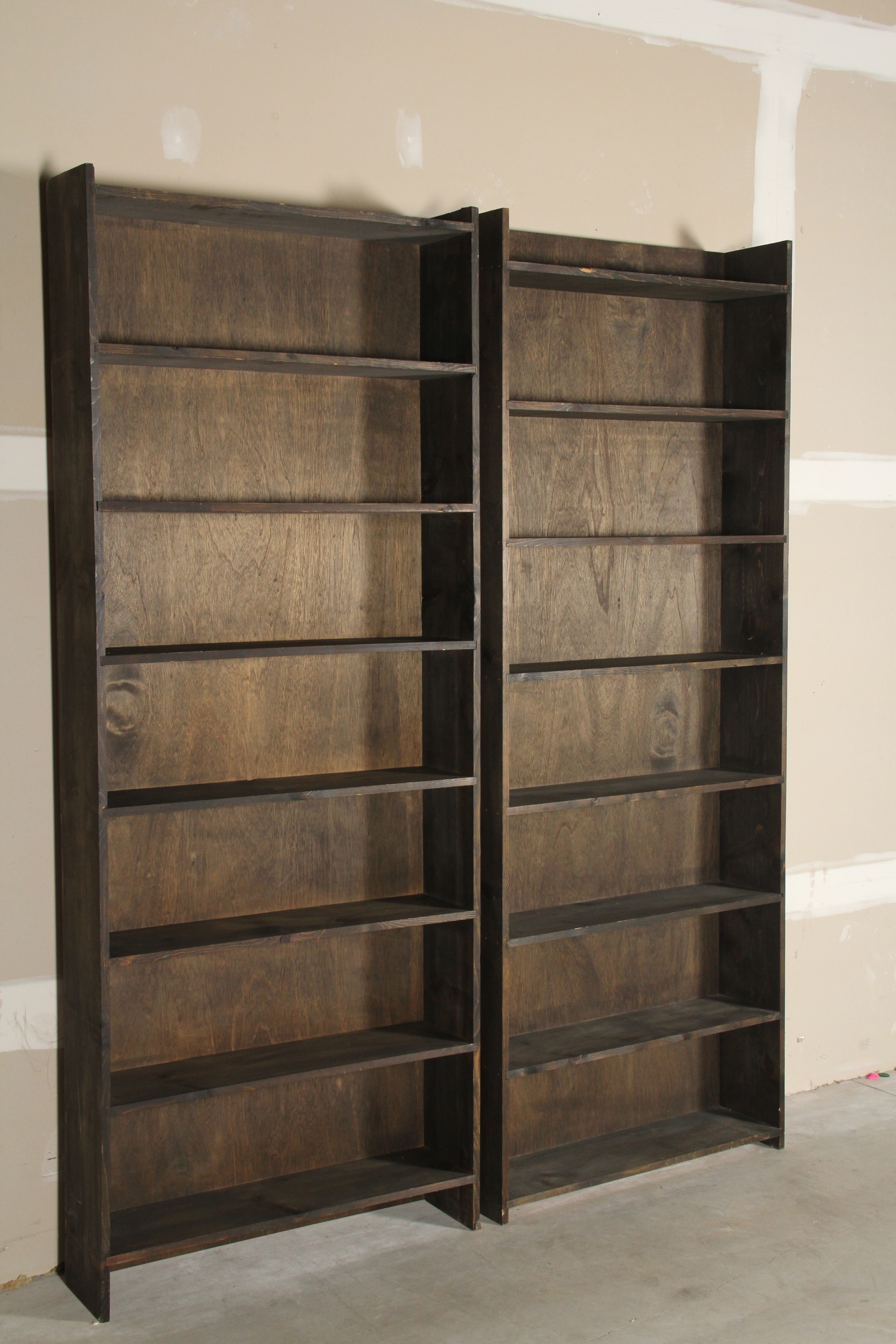Pair of Rustic Bookshelves