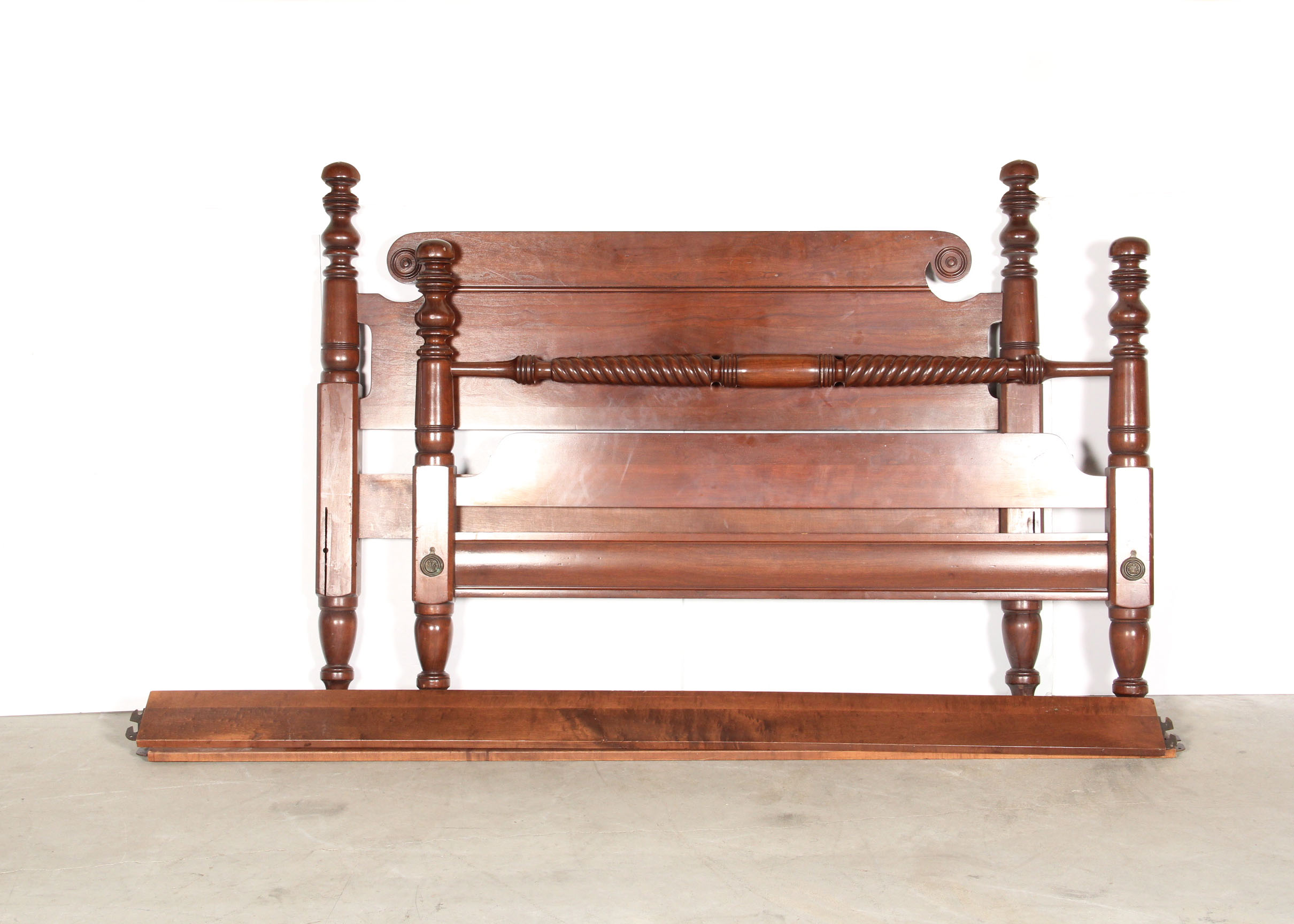 Carved Cherry Full Size Bed Frame