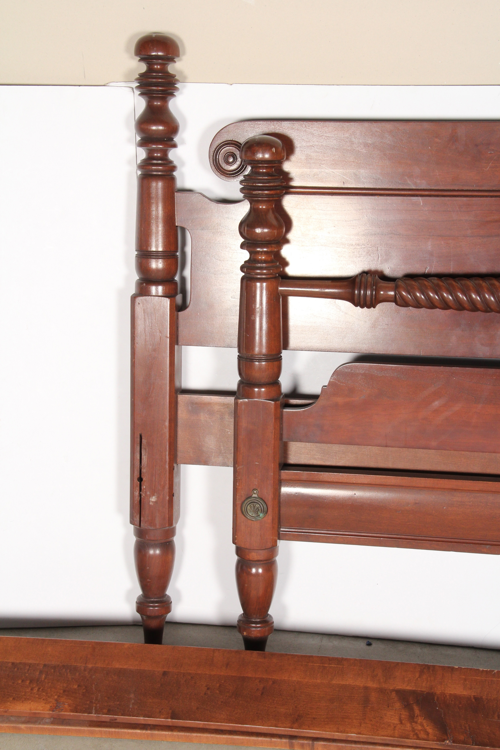 Carved Cherry Full Size Bed Frame