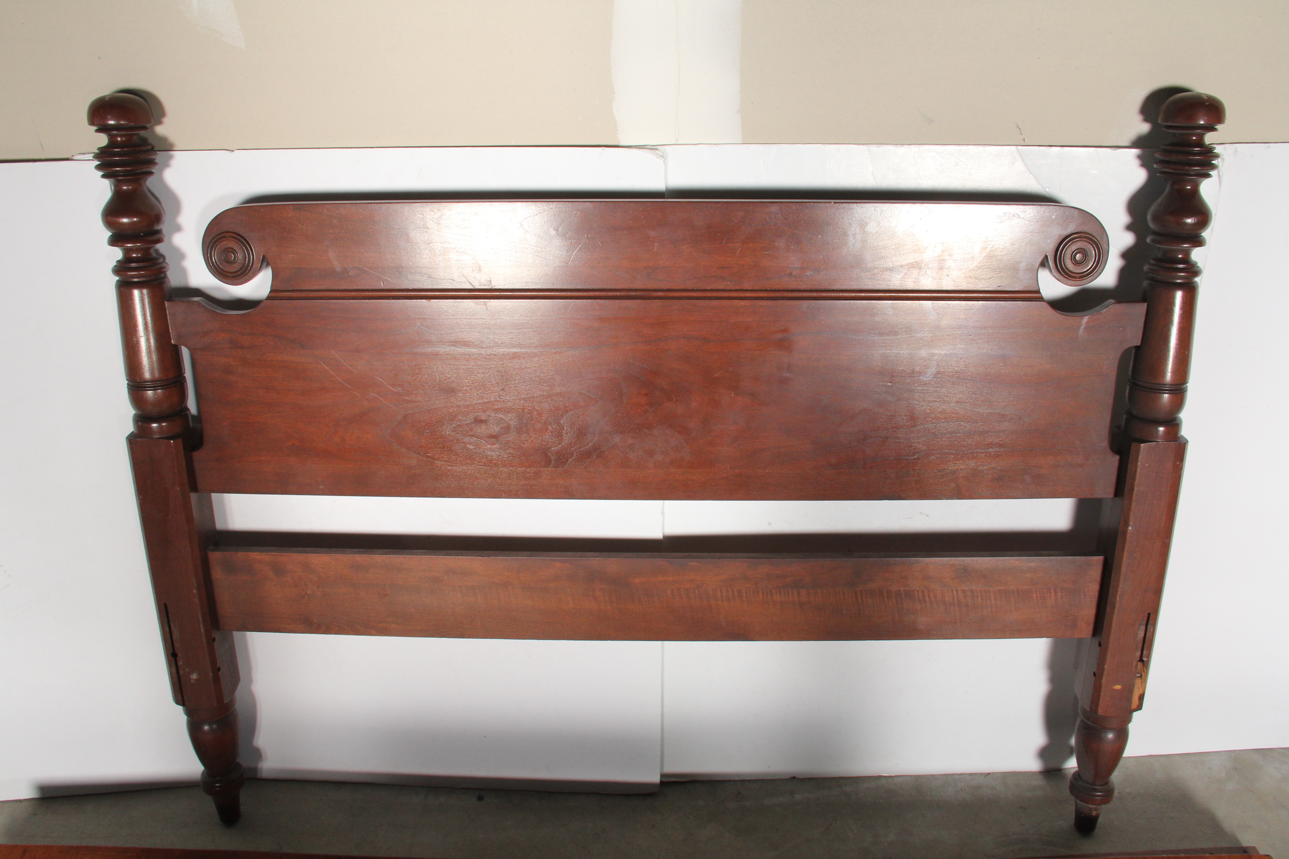 Carved Cherry Full Size Bed Frame
