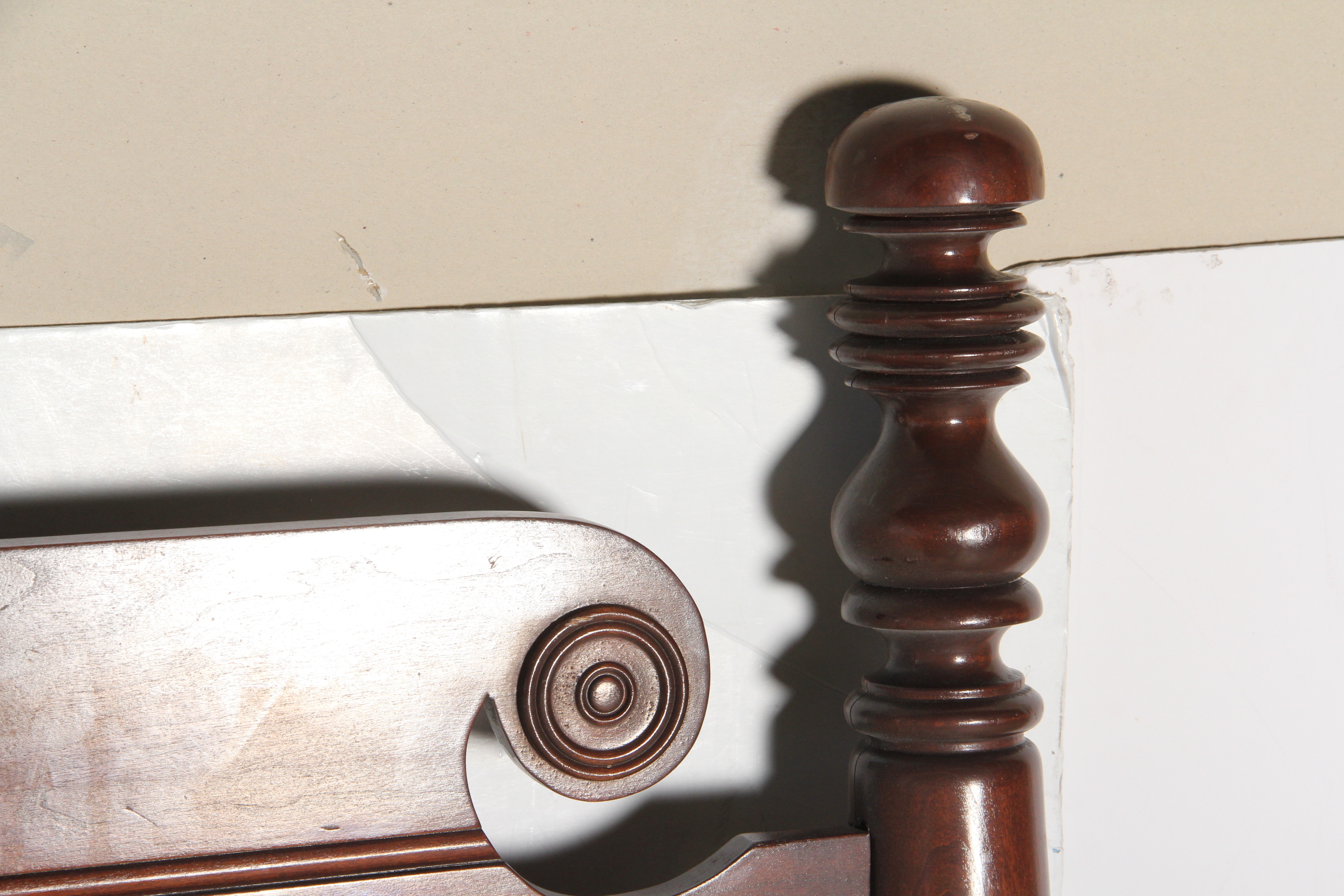 Carved Cherry Full Size Bed Frame