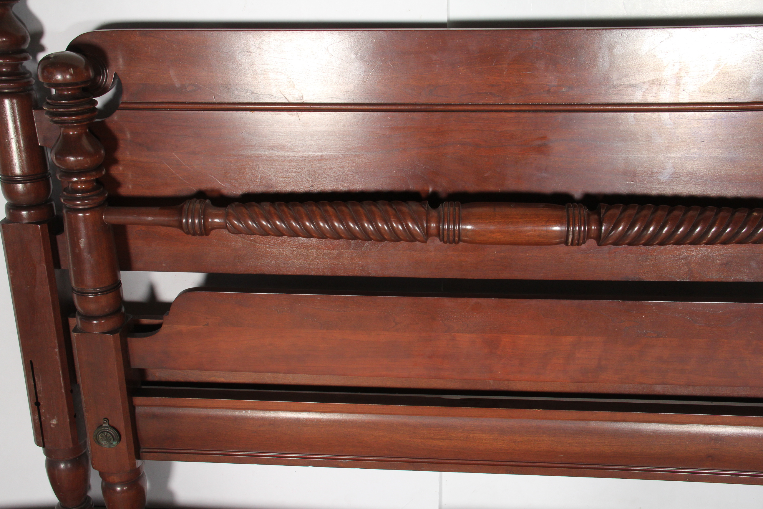 Carved Cherry Full Size Bed Frame