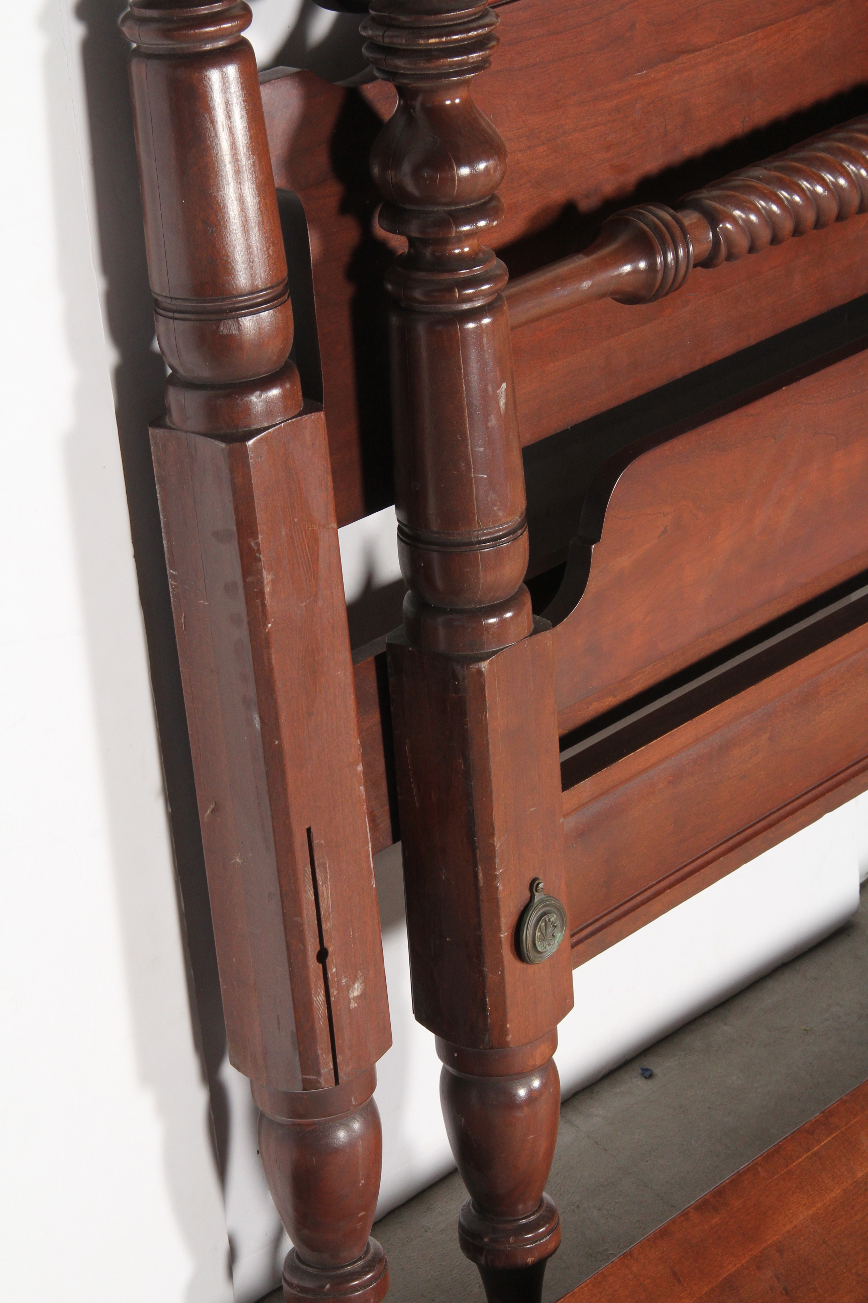 Carved Cherry Full Size Bed Frame