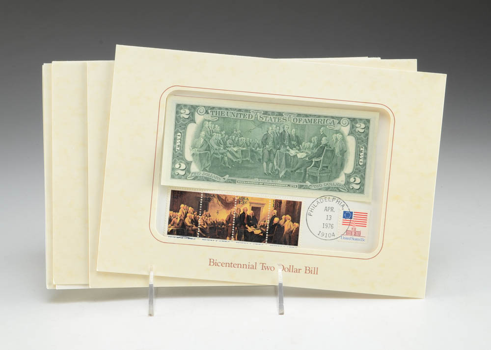 Group of (5) 1976 Bicentennial Two Dollar Bills