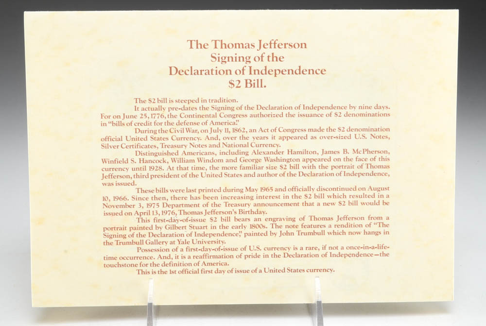 Group of (5) 1976 Bicentennial Two Dollar Bills