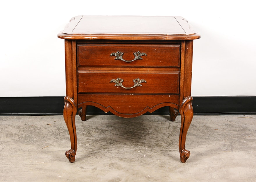 Victorian Style Walnut End Table