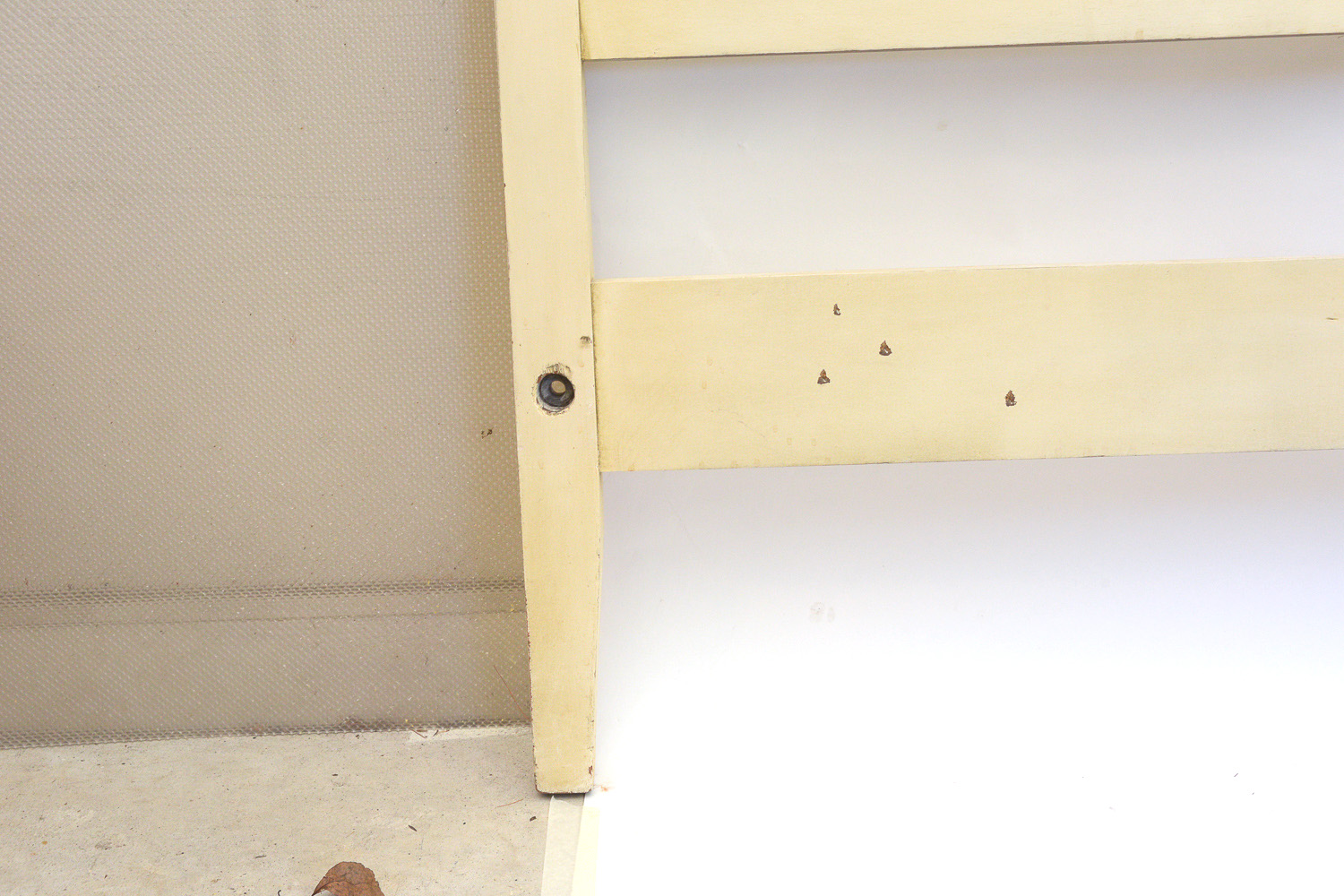 Distressed Wooden Bed Frame