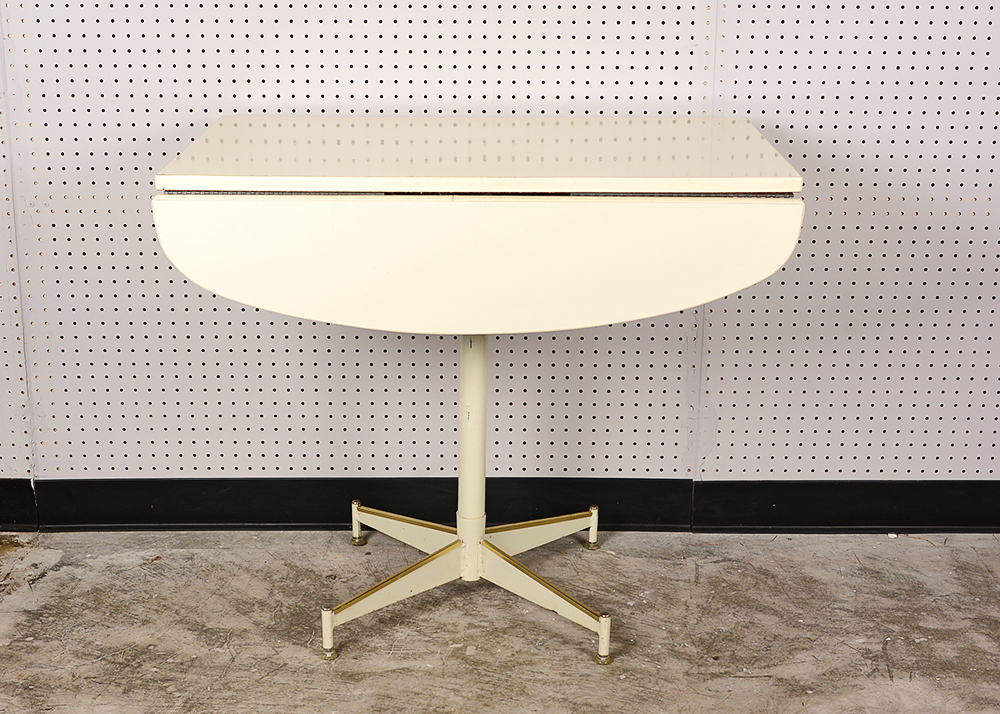 Vintage Sears White Drop Leaf Table