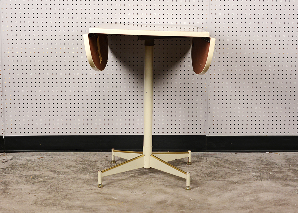 Vintage Sears White Drop Leaf Table