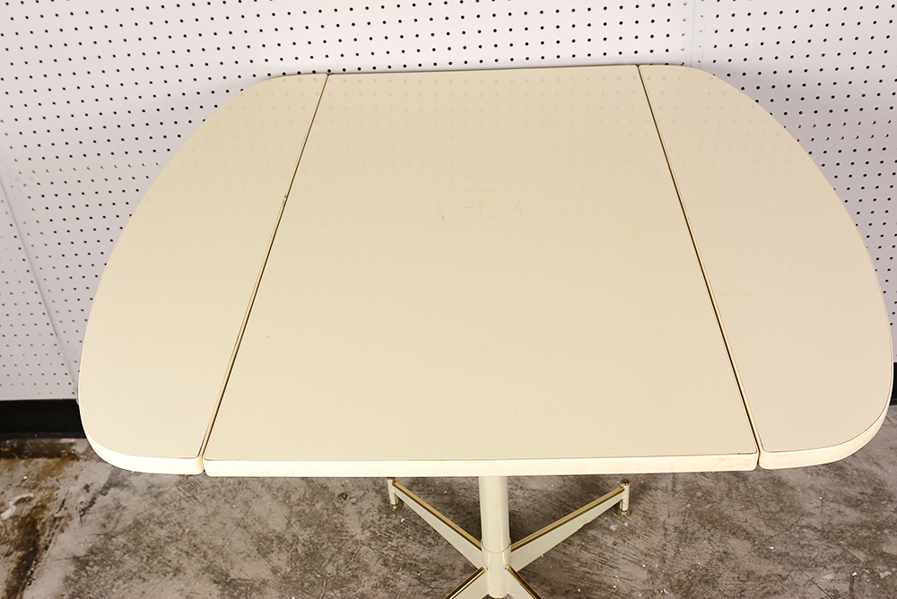 Vintage Sears White Drop Leaf Table