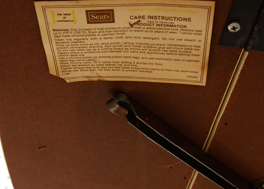 Vintage Sears White Drop Leaf Table