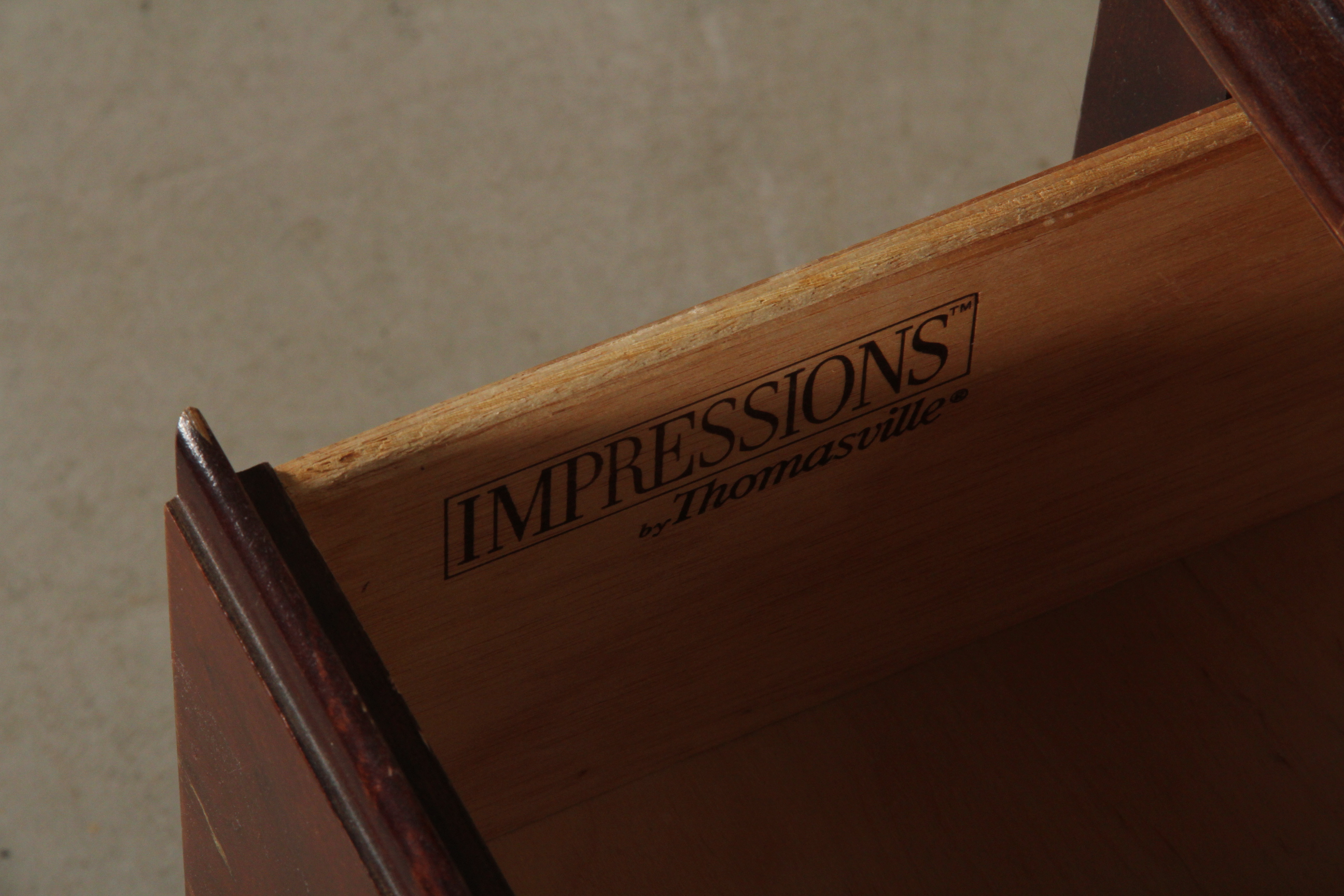 Colonial Style Tall Oak Dresser and Night Stand