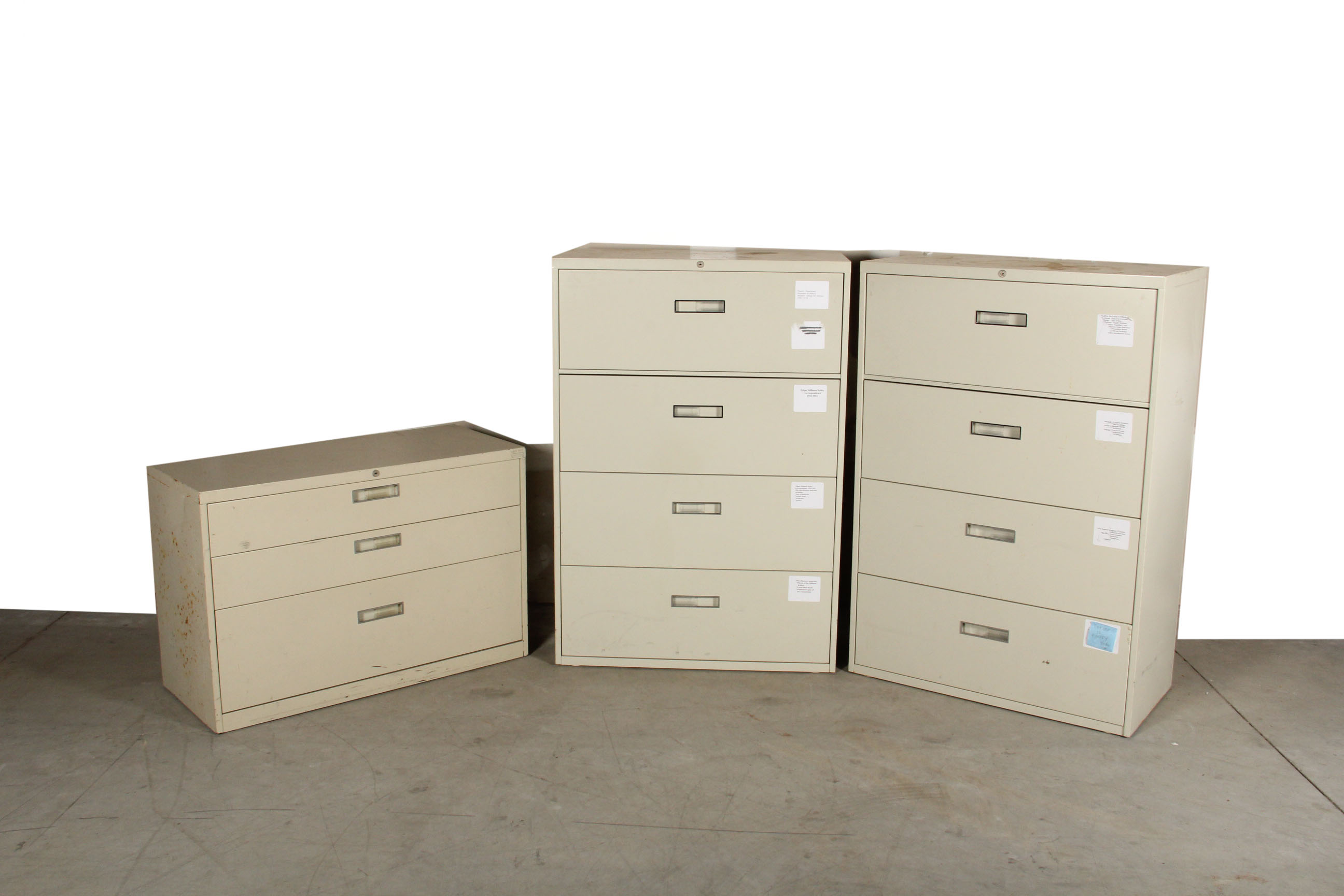 Trio of Filing Cabinets