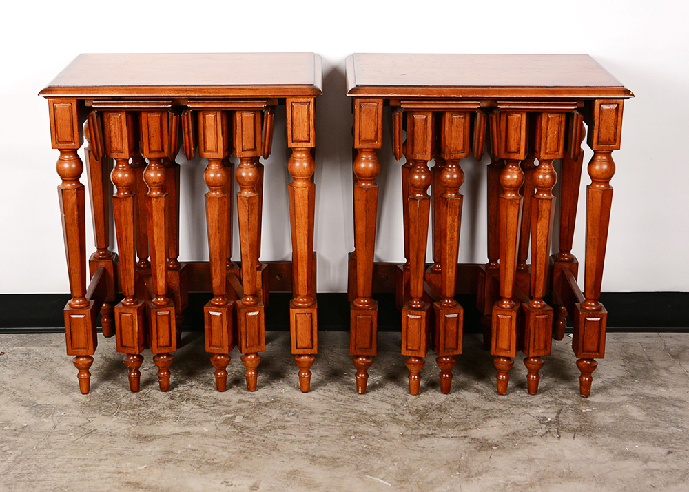 Accent Table Pair with Matching Tray Table Set