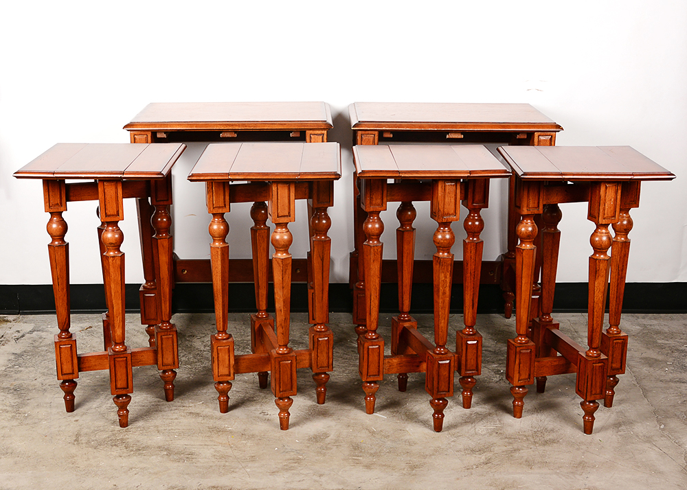 Accent Table Pair with Matching Tray Table Set