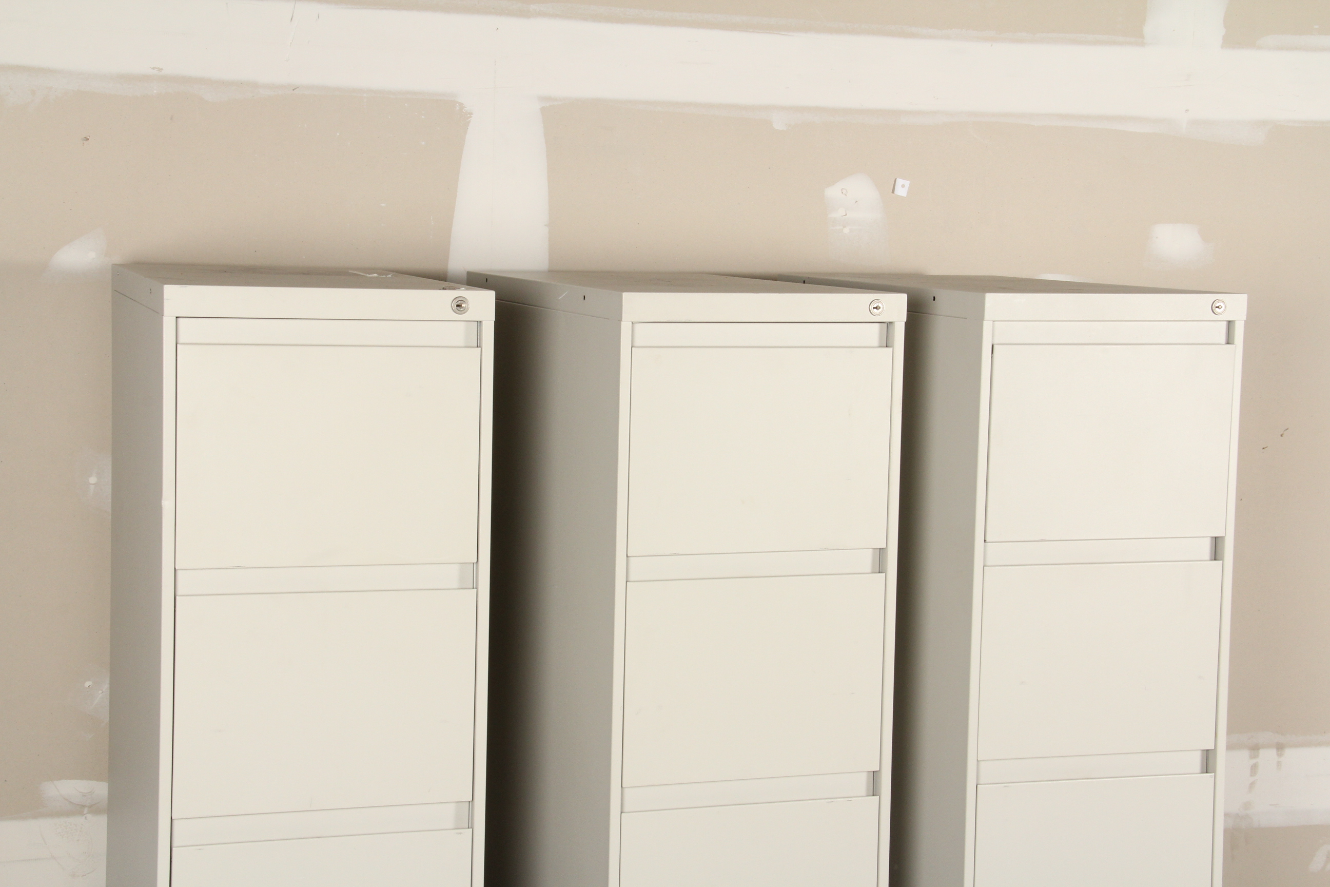 Trio of Tall Filing Cabinets