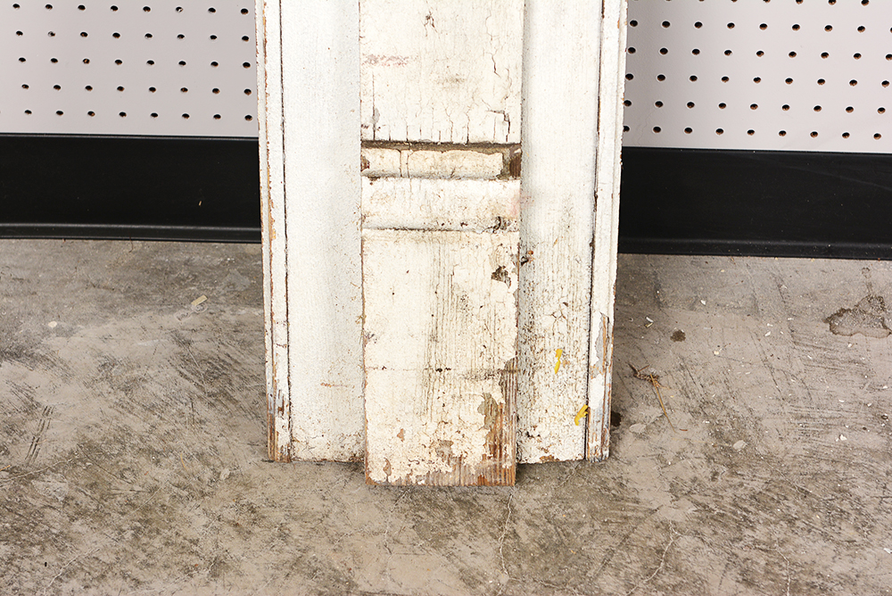 Antique Fireplace Mantel with Red Accent