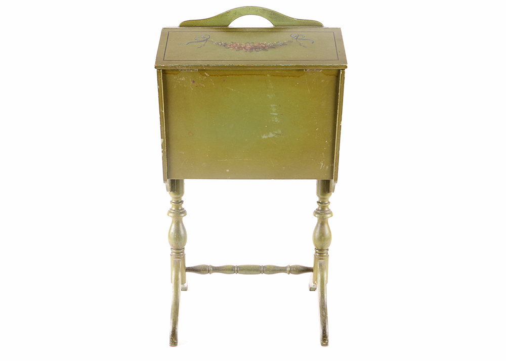 Green Freestanding Sewing Box