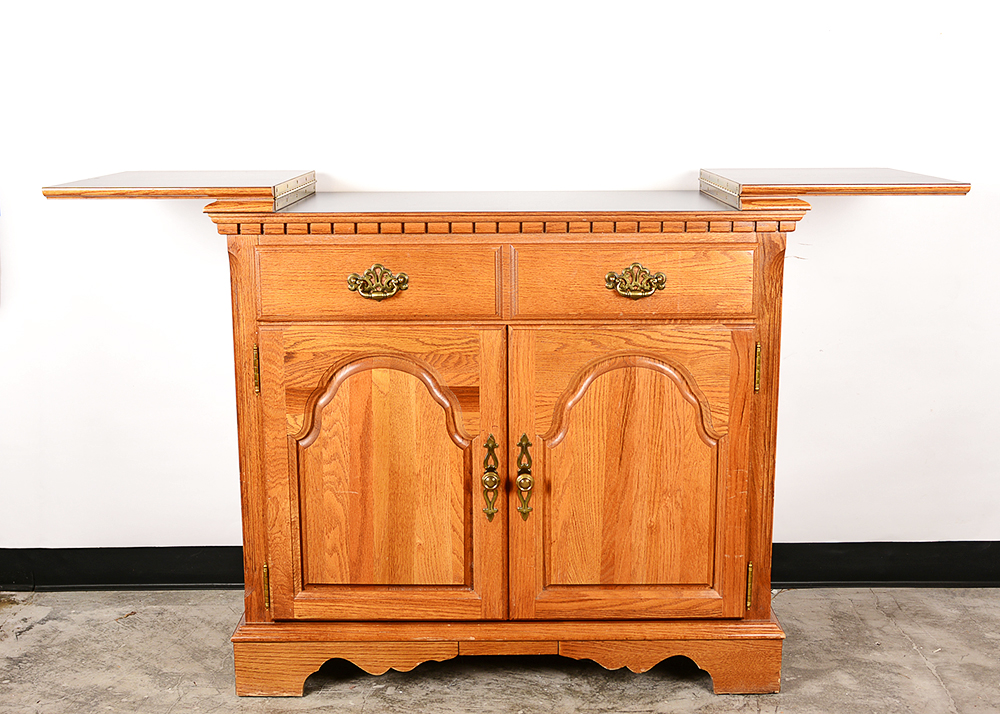 Broyhill Oak Serving Cabinet