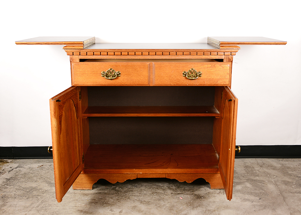 Broyhill Oak Serving Cabinet
