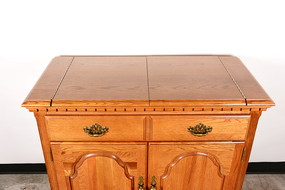 Broyhill Oak Serving Cabinet