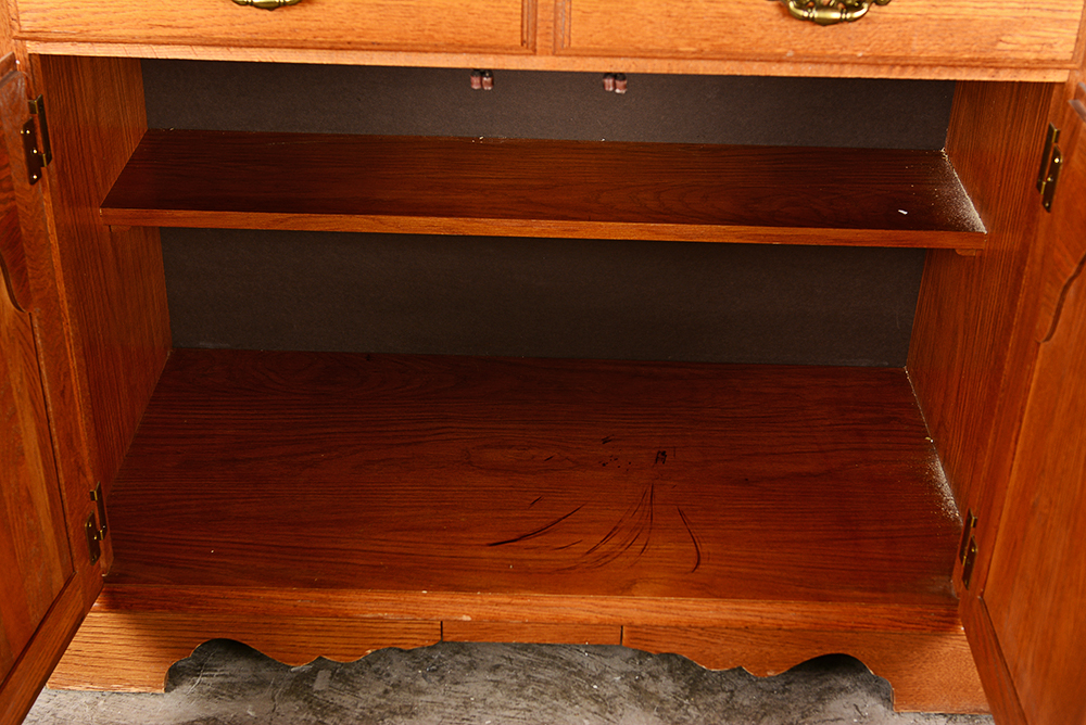 Broyhill Oak Serving Cabinet