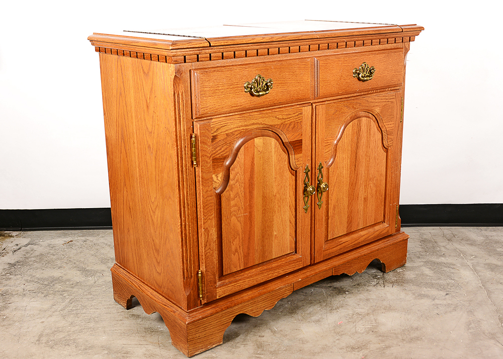 Broyhill Oak Serving Cabinet
