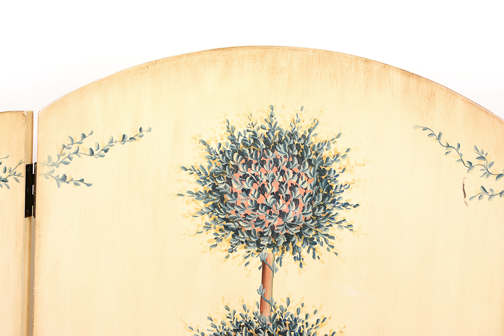 Painted Wooden Fire Screen