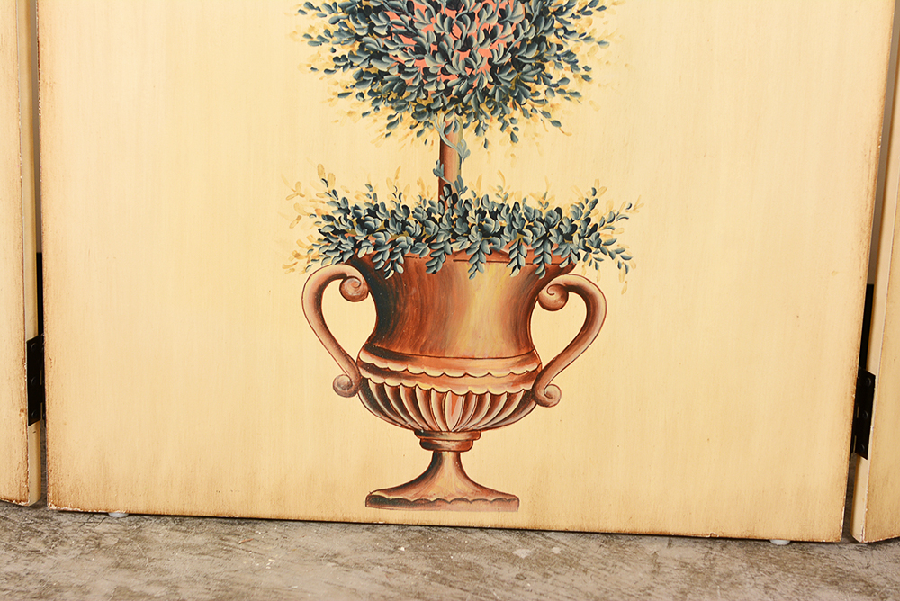 Painted Wooden Fire Screen