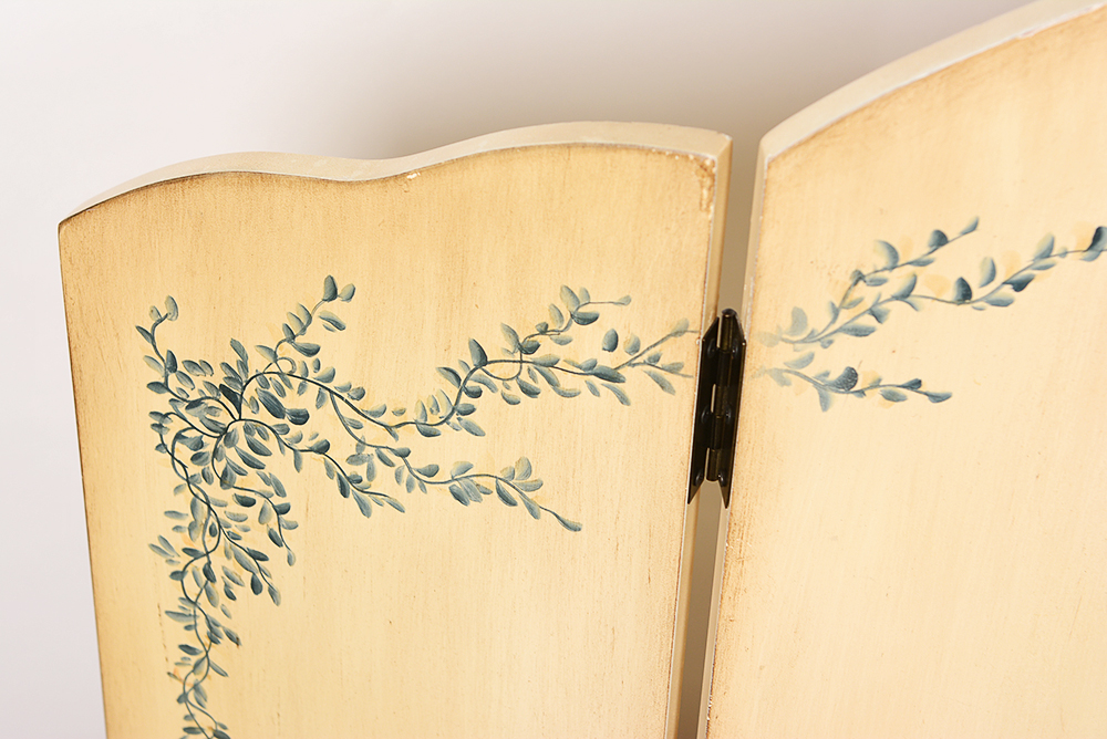 Painted Wooden Fire Screen