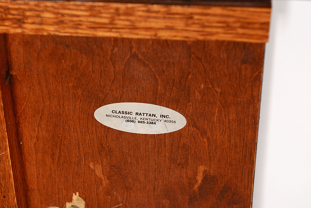 Rattan Chinese Chippendale Style King Headboard