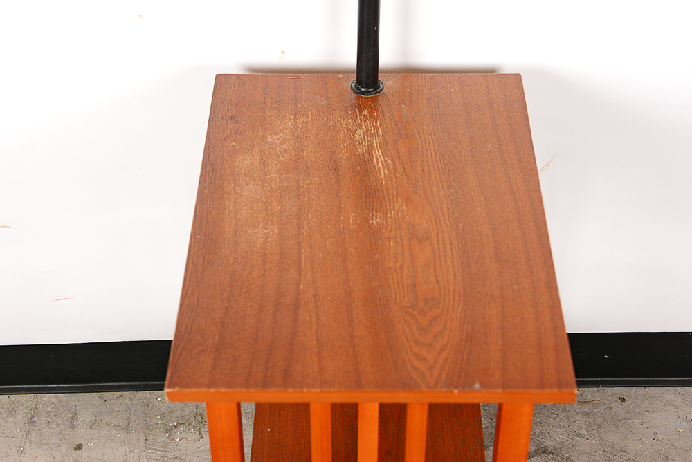 Two Tier Table with Built-In Lamp