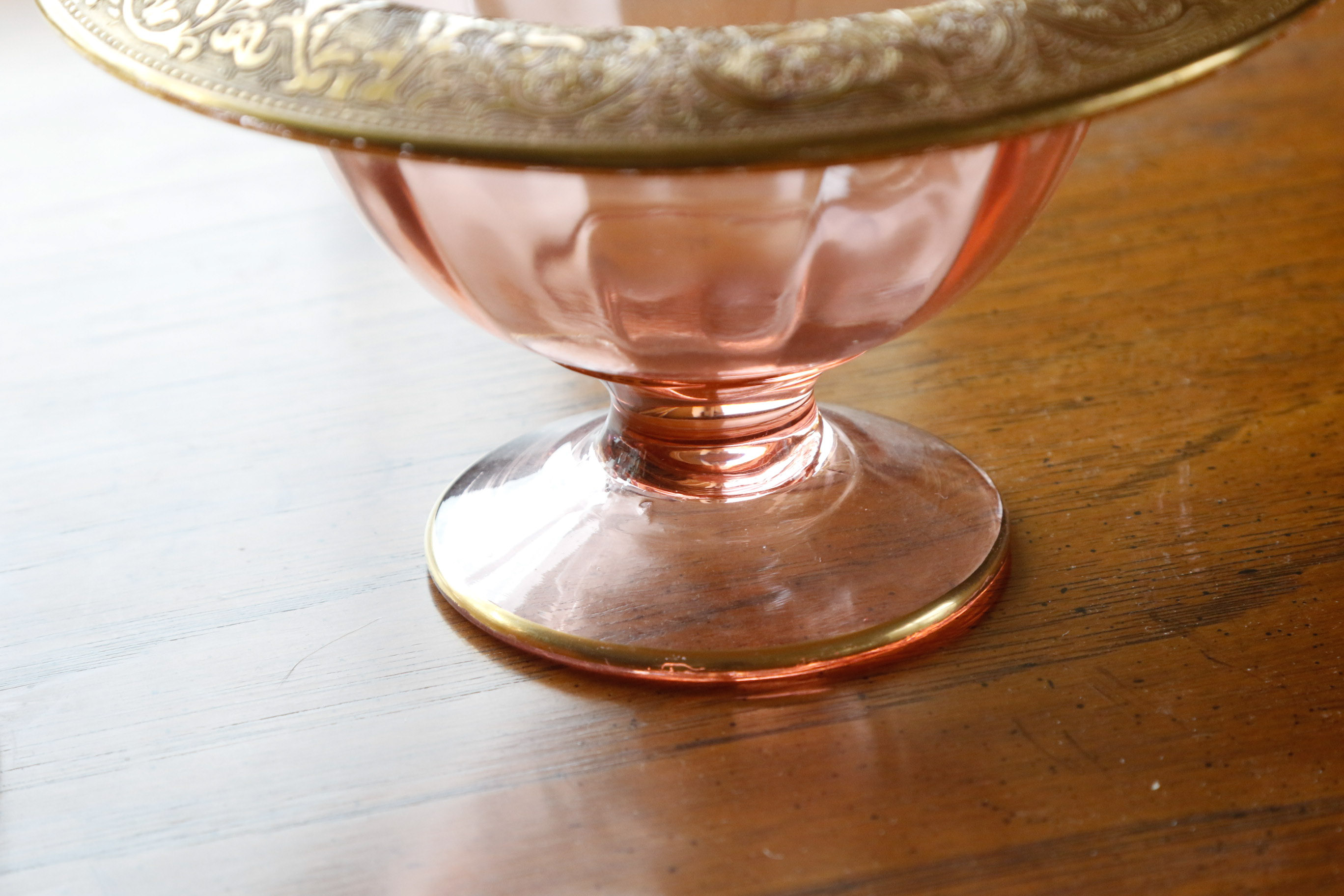 Tiffin "Minton" Crystal and Pink Depression Glass Tableware
