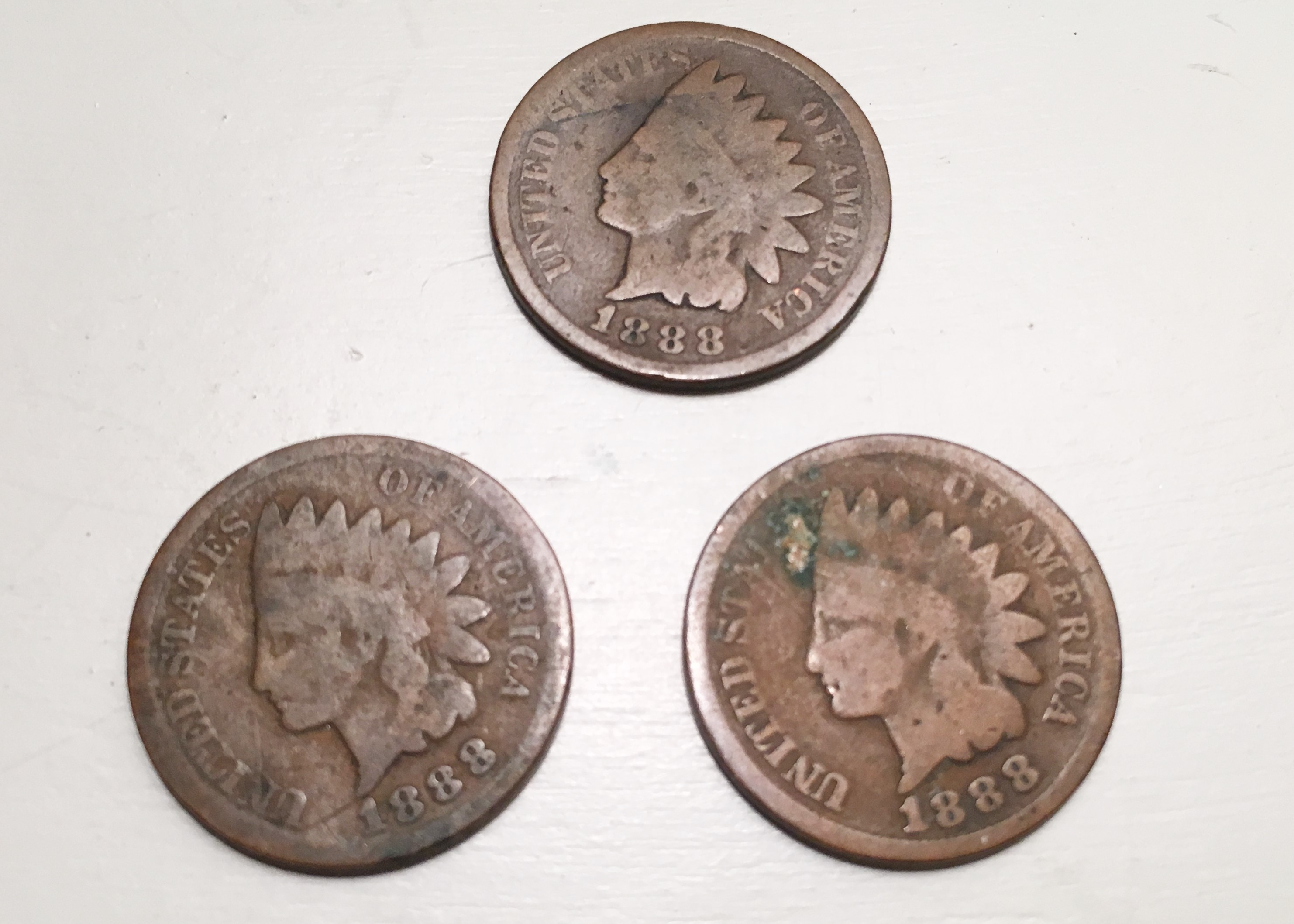Indian Head One Cent Coins from 1864-1889