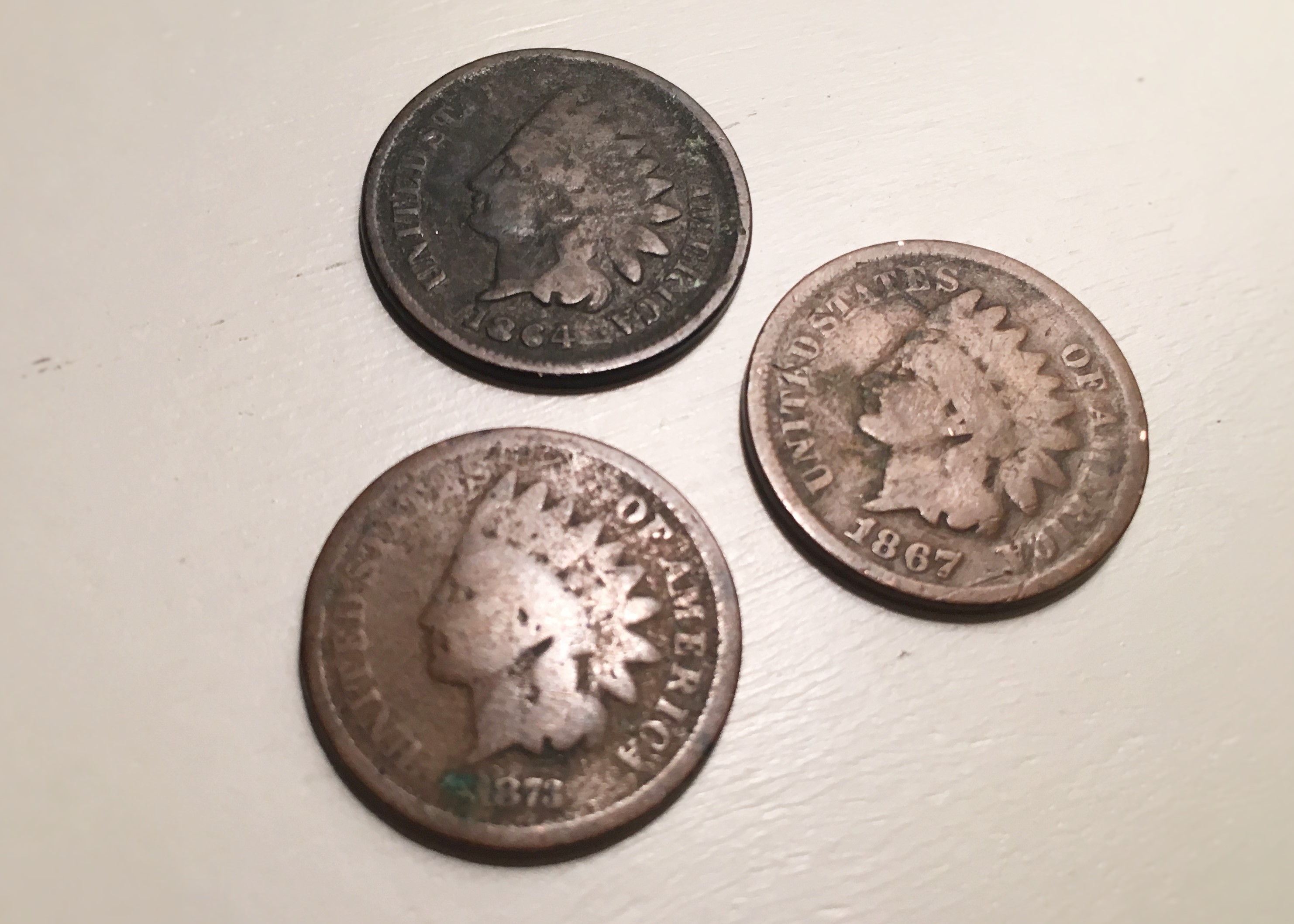 Indian Head One Cent Coins from 1864-1889