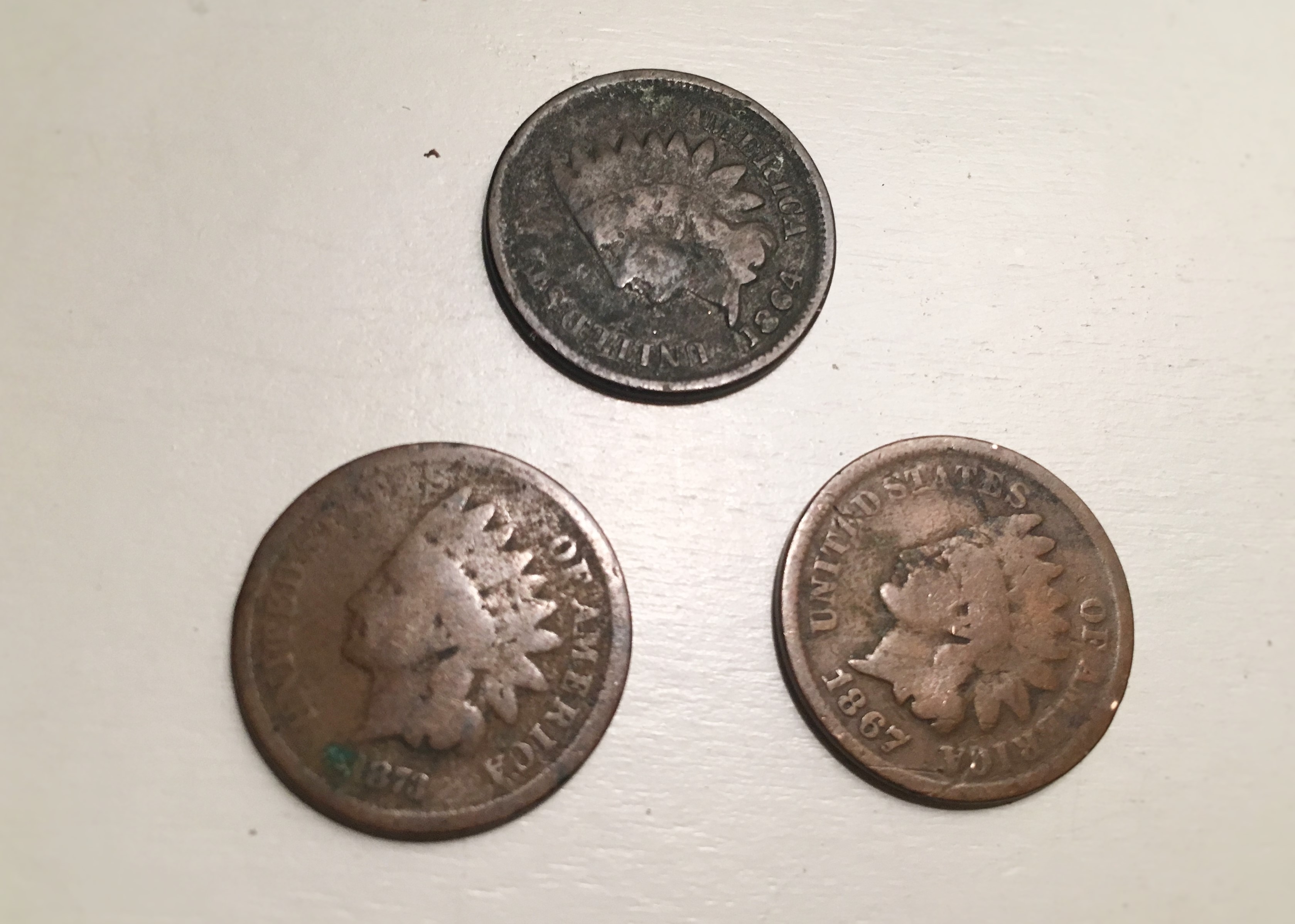 Indian Head One Cent Coins from 1864-1889