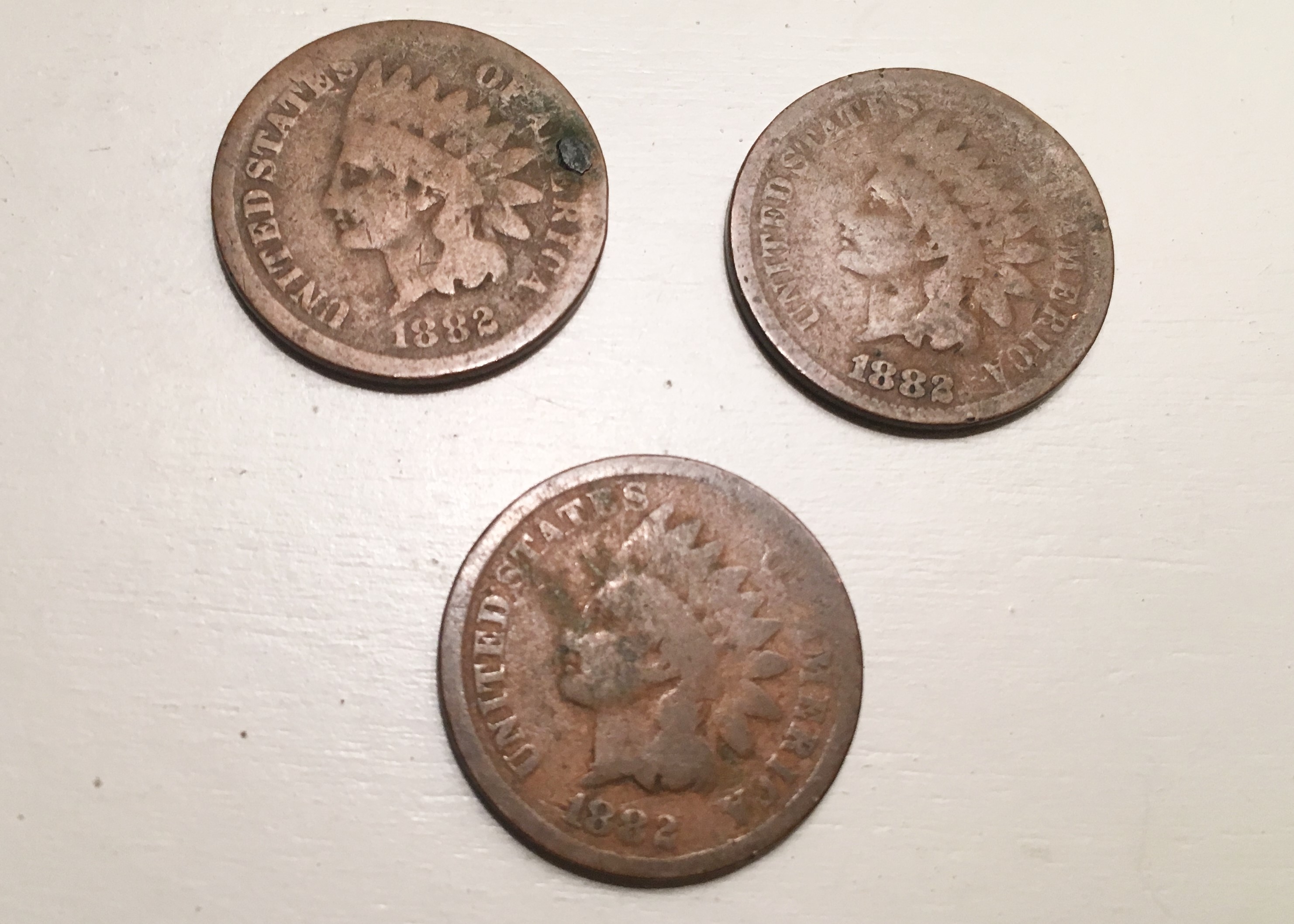 Indian Head One Cent Coins from 1864-1889