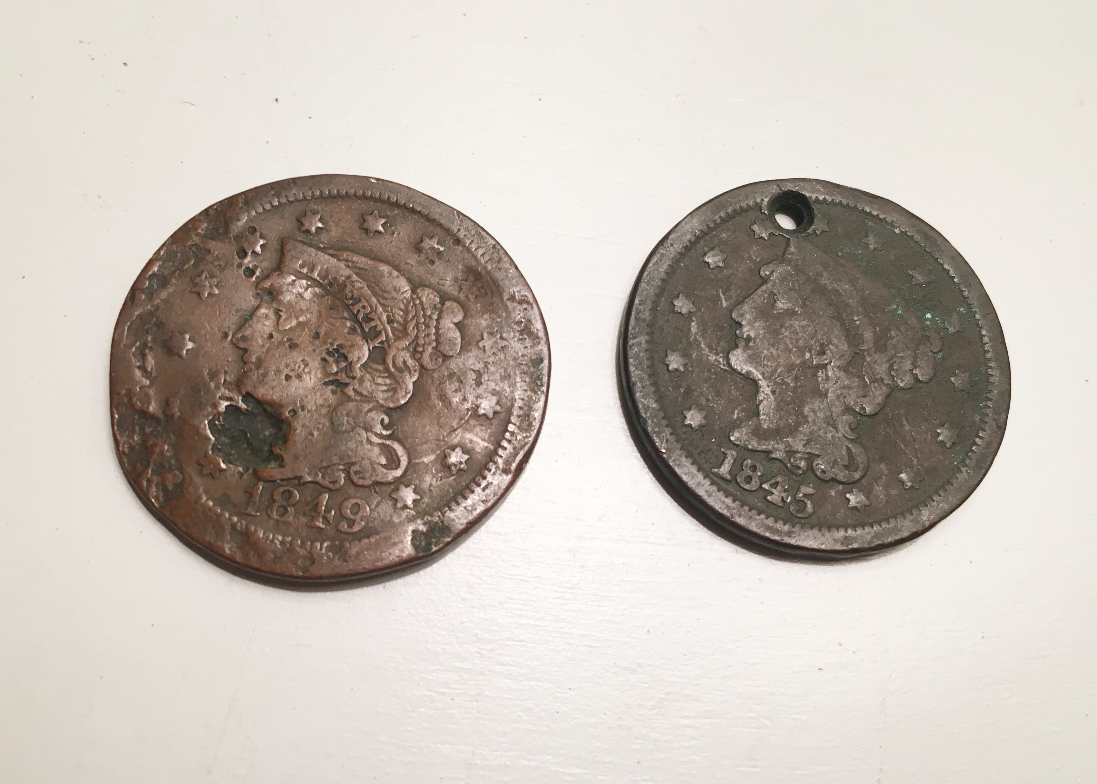 Eight 19th C. United States Large Cents