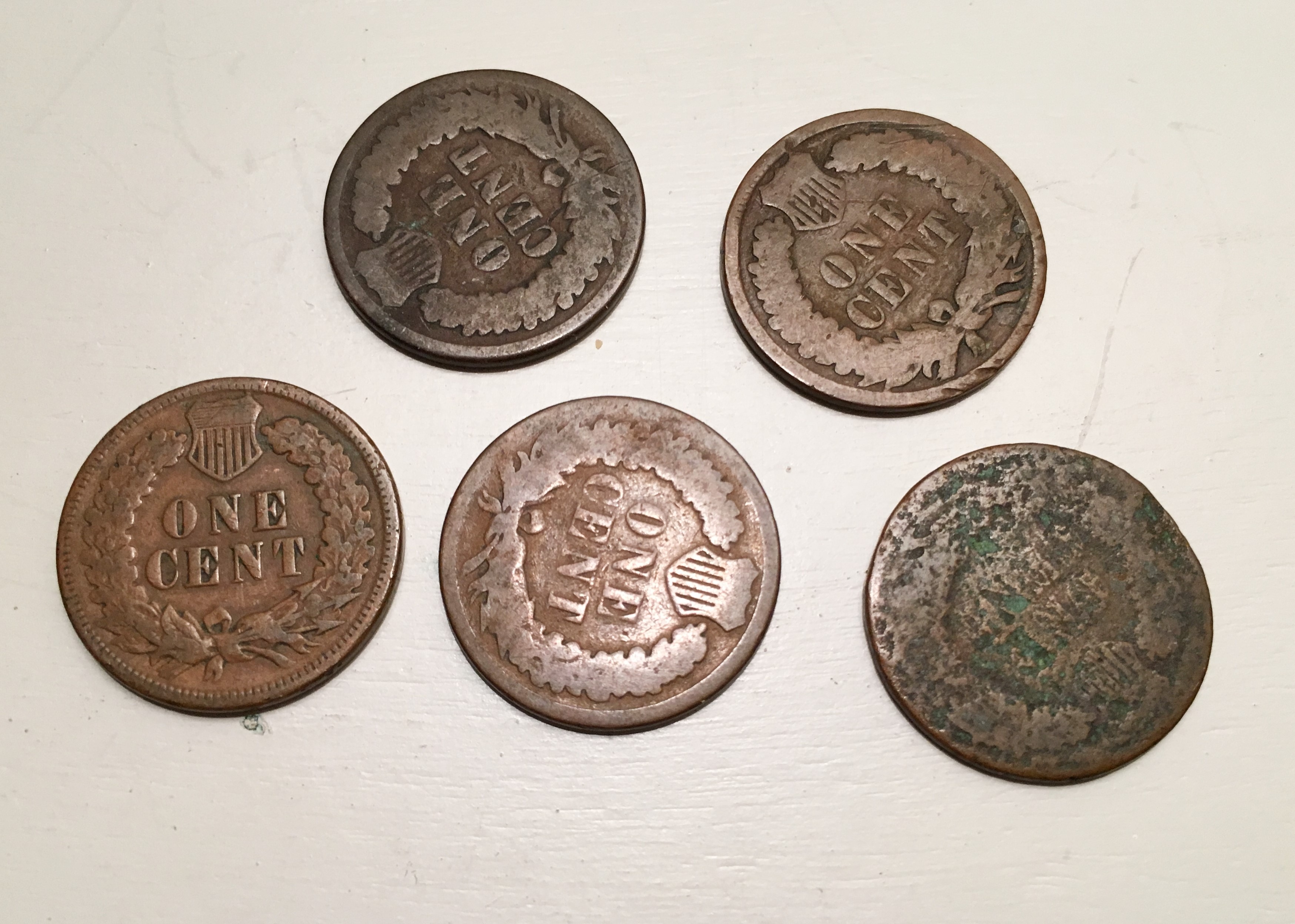 Indian Head One Cent Coins from 1864-1889