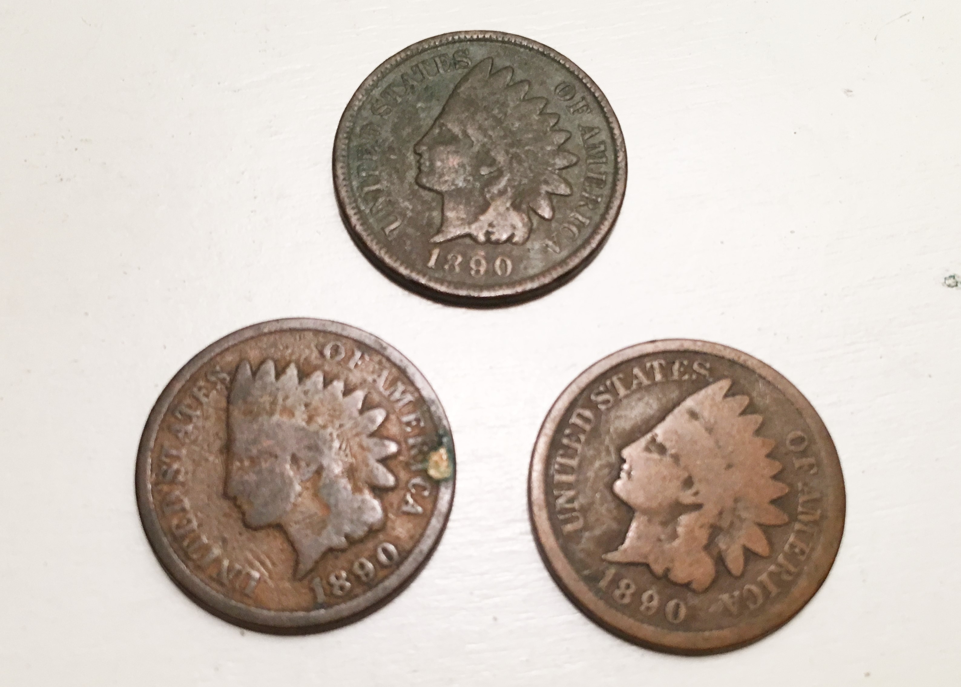Indian Head One Cent Coins from 1890-1899