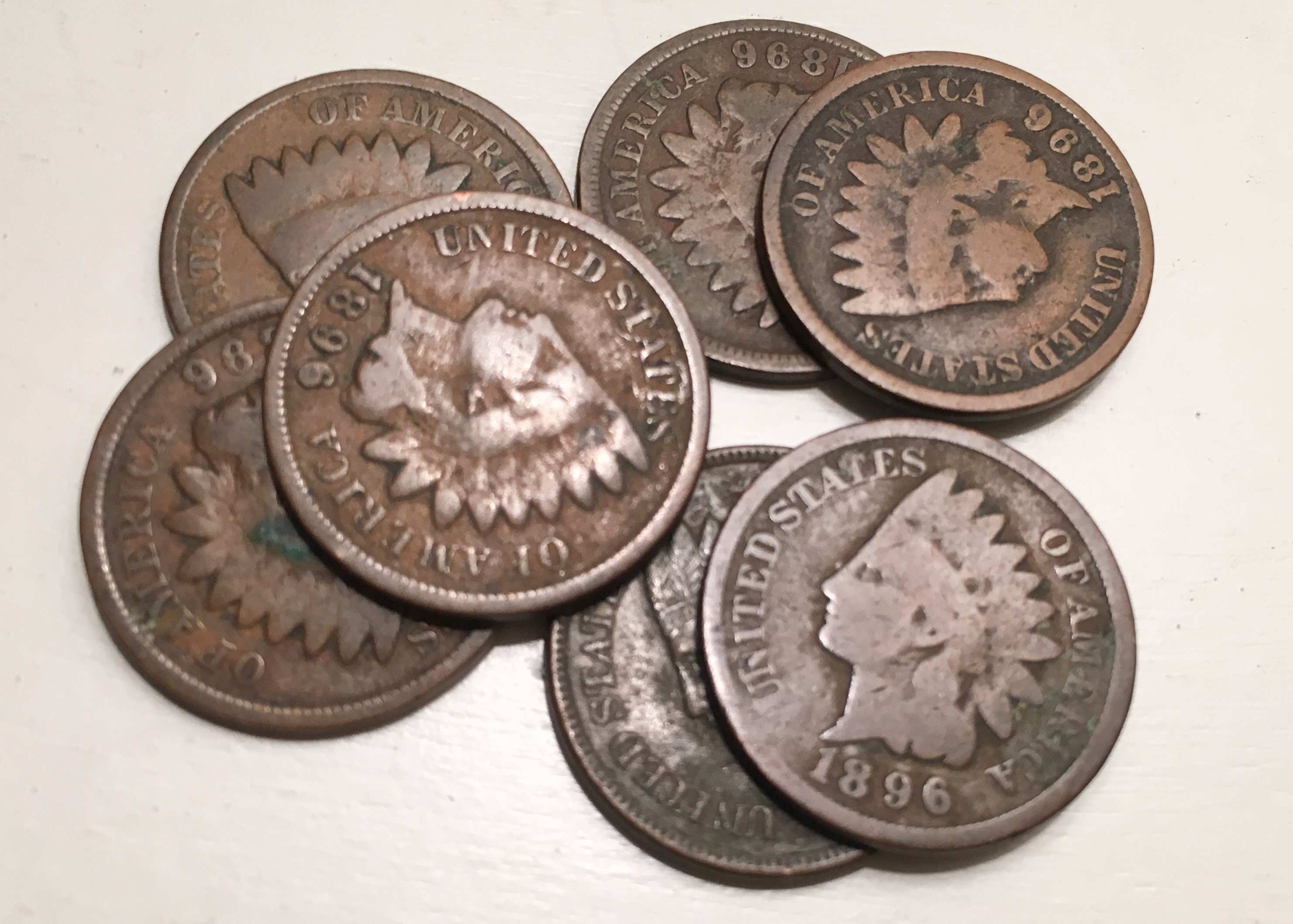 Indian Head One Cent Coins from 1890-1899