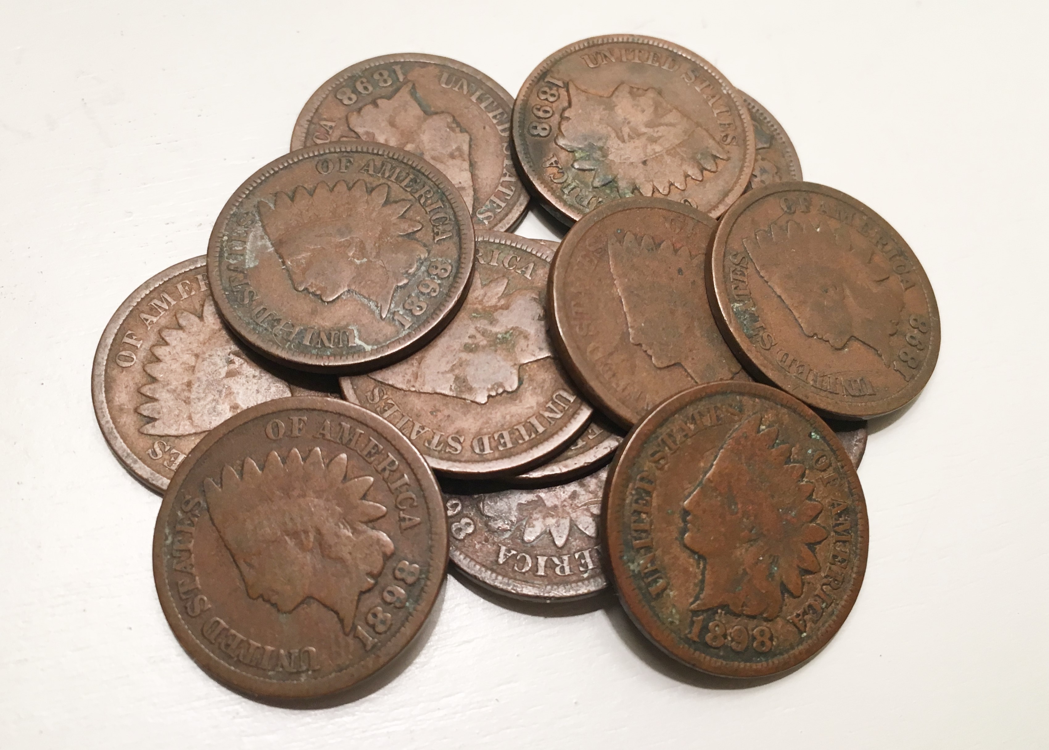 Indian Head One Cent Coins from 1890-1899