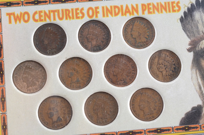 Group of (10) Indian Head Pennies