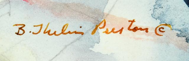 Barbara Thelin Preston Original Watercolor