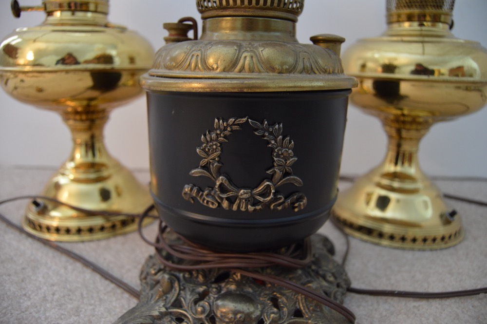 Three Hurricane Lamps